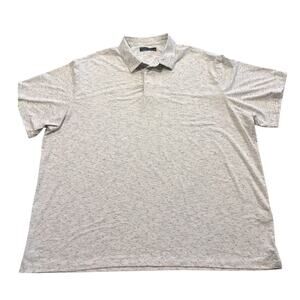 Roundtree & Yorke Polo Shirt Mens 4XLT White Print Performance Golf